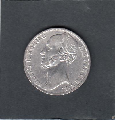 Beschrijving: 1 Gulden WILLEM II